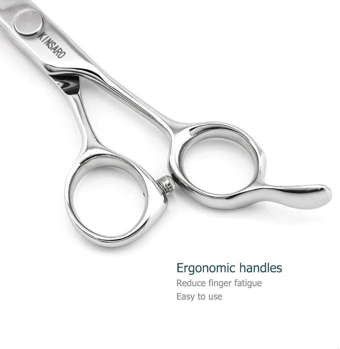 Professional Hair Cutting Scissors Barber Hair Shears Haircut 6 Inch 440c Haircut Shears Hairdresser Scissors KINSARO for Hairdresser Barber or Home Use