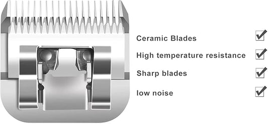 Professional Detachable Replacement Ceramic Blades set,compatible with oster Classic 76/Star-Teq/Power-Teq andi A*dis AGC,BDC,BGC,MBG Series Clippers (Size 2#+Size3#)