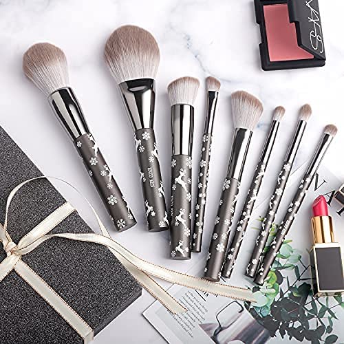 Natural Goat Hair Makeup Brush Set Professional, Snowflake Cosmetic Brushes Makeup Set, Natural Makeup Brushes, Natural Bristle Makeup Brushes, Natural Hair Makeup Brushes Set Professional.