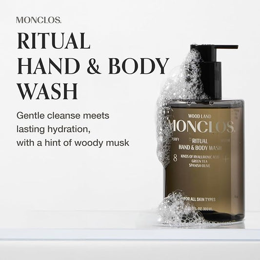 Ritual Hand & Body Wash (16.9 fl oz) - Hydrating pH-Balanced Body Cleanser with Olive Oil, 8-Complex Hyaluronic Acid, and Ceramides for Smooth and Comfortable Skin