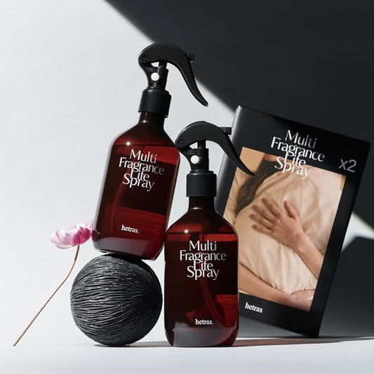 hetras Multi Fragrance Life Spray 10.14 fl oz x 2 Pack | Pure Laundry - Fresh & Warm Scent | Non-Aerosol Odor Freshener Room Mist for Room, Closet, Fabric | Infused with Essential Oils