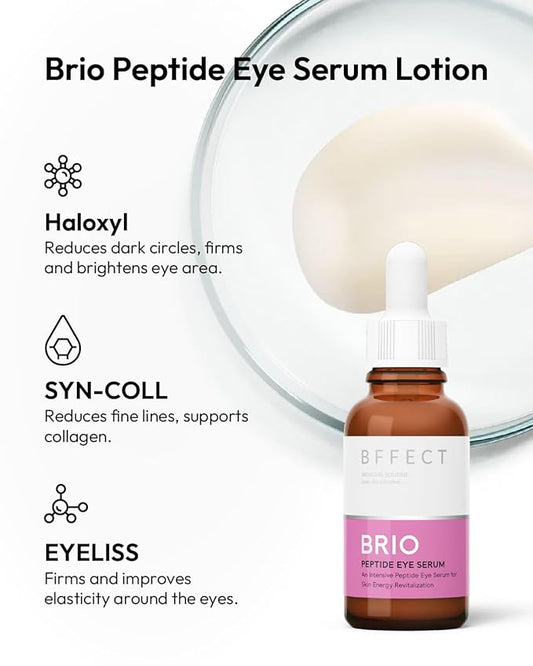 Brio Peptide Serum Lotion for Eye, Reduces Dark Circles & Puffiness Eye Serum, 1 Fl Oz