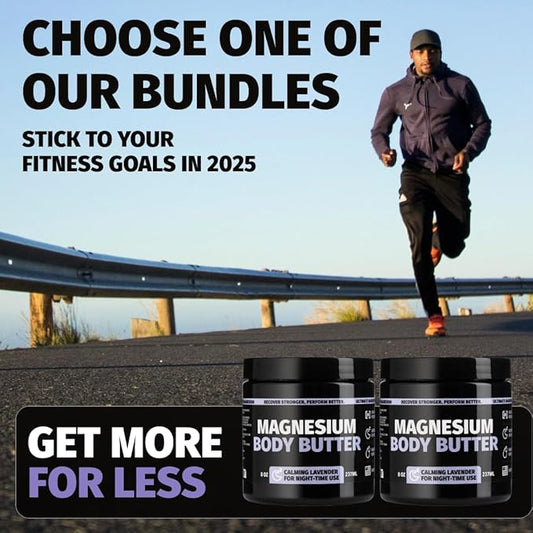 Coach Soak 2-Pack Nighttime Magnesium Body Butter, Thick Cream with High Magnesium Concentration, Soothes Muscles Overnight, Shea Butter, Almond Oil & Lavender, Large Size (Total of 16oz)