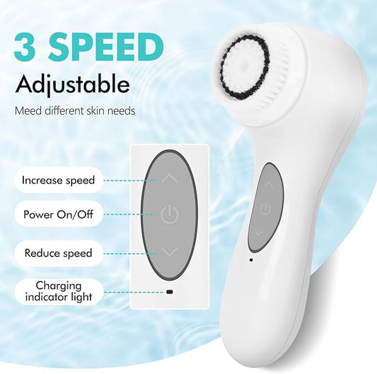 Clarisonic Aria Sonic Facial Cleansing Brush for Deep Cleaning & Anti-Aging, Waterproof Electric Face Wash System for All Skin Types (White)