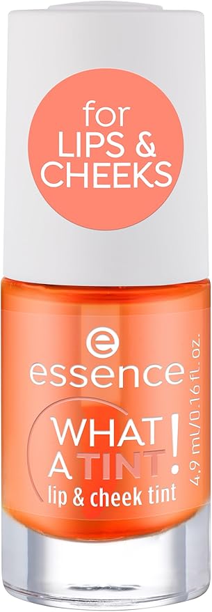 essence | What a Tint! Lip & Cheek Tint | Long-Lasting Liquid Blush & Lip Stain | Non-Sticky & Kiss-Proof | Vegan & Cruelty Free (03 |Peachy Vibes)
