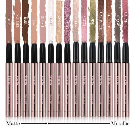 Girlactik Creamy Eyeshadow Stick- Long Lasting and Water-Resistant, Shimmering and Matte Colors Eye Shadow Stick Makeup, Built-in sharpener - 2 g / .07 oz (Riches)