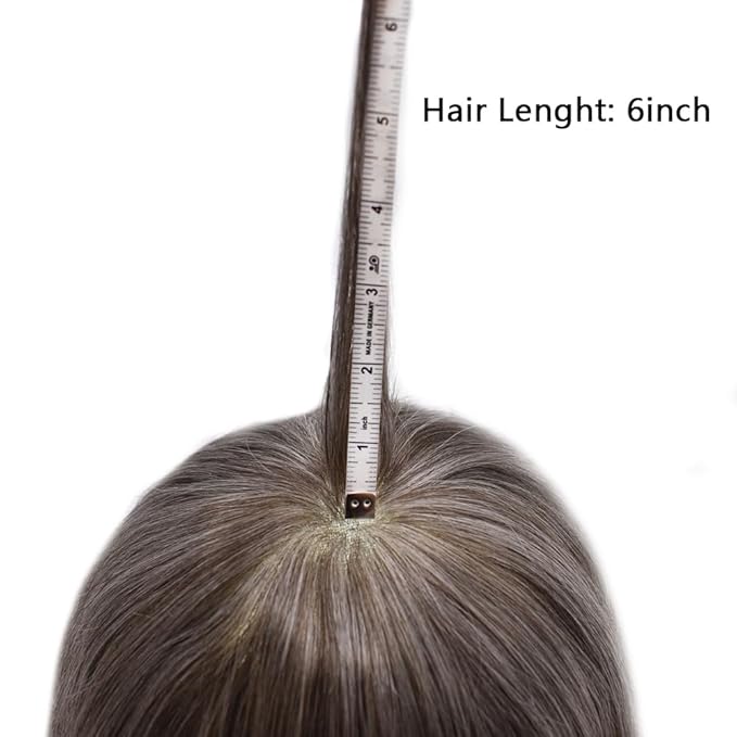 FACE MIRACLE Toupee for Men Lace Center Mens Toupee Hairpiece for Man Human Hair Replacement System Lace Center with Poly around Hair Units Mens Wig Hair Prosthesis 6"X8" #460