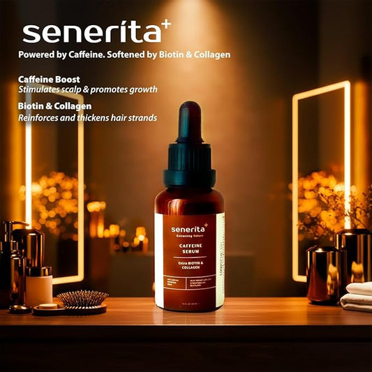 senerita+ Caffeine Serum with Extra Biotin and Collagen, 1 fl oz