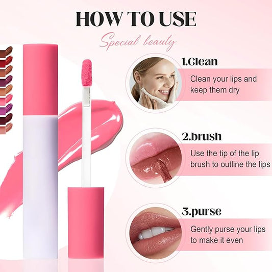 Lips Staining Lip Oil, 2025 Upgrade Lips Staining Long-Lasting Moisturizing Lip Oil Both an Oil and a Stain, Dynamic Finish Lip Tint Lips Oil Glossy Creamy Texture for Girl and Women (CARAMEL)
