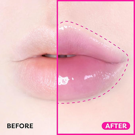 COLORGRAM Fruity Glass Gloss 04 Farewell Guava | Non-Sticky Glossy Lip Tint with Glass-Like Shine | Long-Lasting Hydrating Lip Gloss for Smooth & Plump Lips