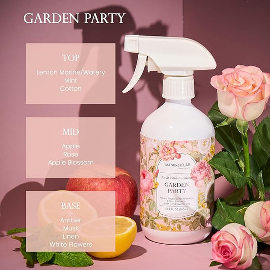 M&SENSE Air & Fabric & Pet Odor Eliminator Spray - 16.9oz Large Size Natural Safe Air Freshener Garden Party Scented Deodorizer for Home Eliminates Smoke & Musty Smells, Ideal for Balcony & Yard