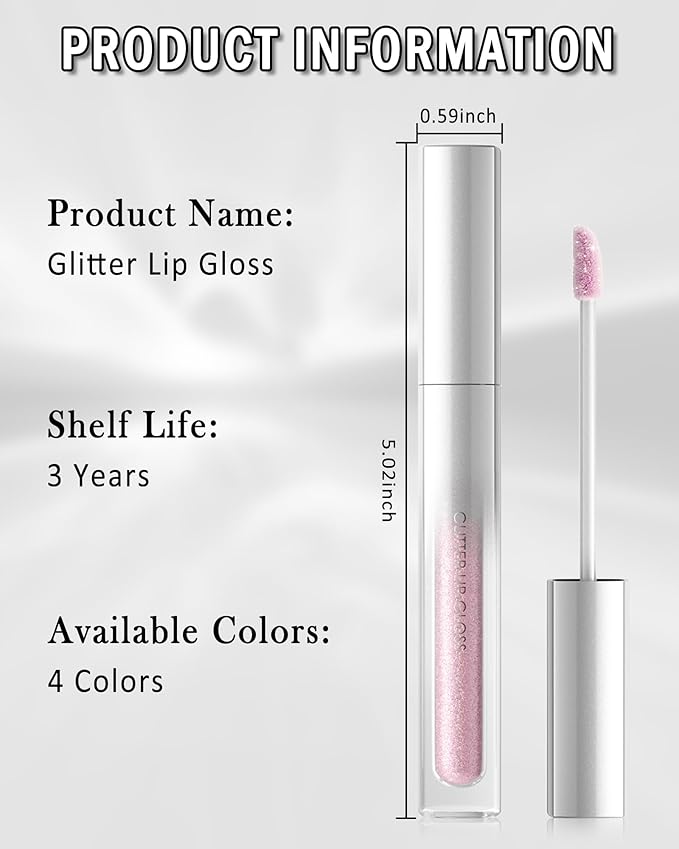 Diamond Red Brown Lip Gloss, Matte Metallic Shimmer Non-Stick Lipgloss, Long-Lasting Waterproof Smudge Proof Liquid Lipstick, Sparkle Lip Tint Stain, Thanksgiving Makeup Gift for Women Girl-05