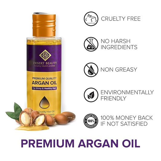 Argan Oil, 4 oz, Hair Oil Treatment for Dry Damaged Hair, Leave-in Conditioner, Hydrating, Strengthens, Natural, Cruelty Free