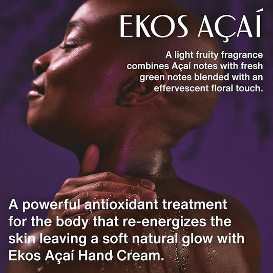Natura - Ekos Açaí Hand Cream - Anti-Dullness Hand Balm - Recharge the Skin - Fast Absorption - Skin Moisturizer - Vegan Skin Care - Brazilian Beauty Secrets - Self Care & Body Care - 2.6oz (75g)