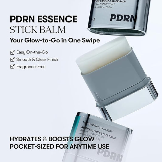 VT COSMETICS PDRN Essence Stick Balm, PDRN Collagen Multi Wrinkle Stick, All-in-One Eye & Neck Treatment, Glow Makeup Base & Face Treatment Balm, Plumping, Fine Lines, Stocking Stuffers (0.33 oz.)