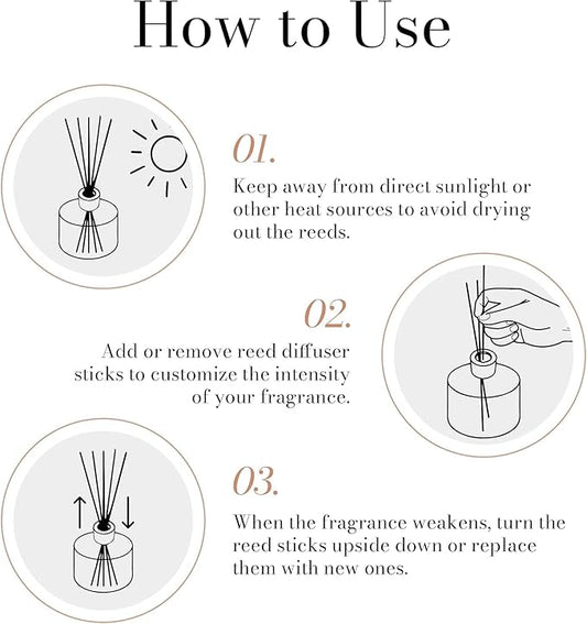 Duša Babies Reed Diffuser & Sticks - 5 Fl Oz Essential Home Fragrance Decor for Bathroom, Office & Living Spaces –Stylish & Long-Lasting Room Air Freshener -Ideal for Housewarming & Special Occasions