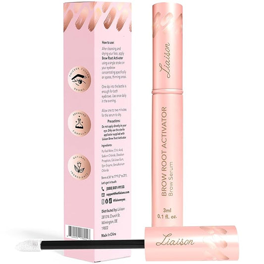 Liaison Brow Growth Serum for Women | Eyebrow Growth Serum to Grow Thicker, Fuller & Healthier Brows | Brow Root Activator with Peptides & Biotin | Vegan Eyebrow Enhancer & Conditioner (3ml)