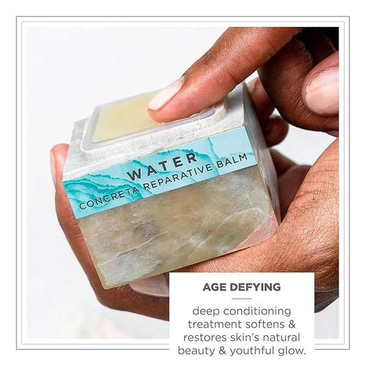 Zents Concreta Firming Repair Balm & Solid Parfum (Water Fragrance) | Moisturizing Shea Butter & Coconut Oil for Skin | 1.25 fl oz