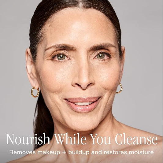 SKINN Daily Evening Face Wash, Multi-Action Cream, Olive & Enzyme Cleanser, 4oz - Facial Cream for Removing Makeup, Impurities & Dead Skin Cells