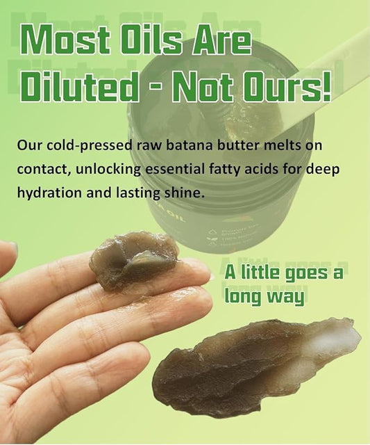 Batana Oil for Hair Growth, 100% Natural Pure Nubidoolife and Revitalize for Smooth, Tangle-Free Hair, Batana Hair Mask Hair Growth Prevent Hair Loss for Men & Women