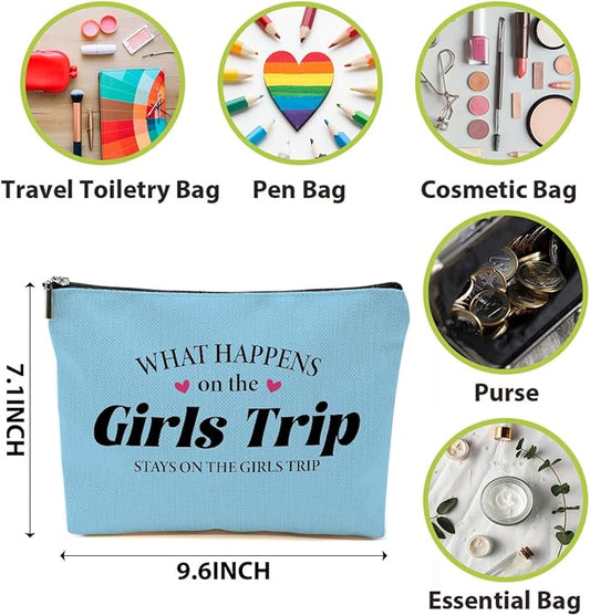 1 Pcs 3 Pcs 4 Pcs Makeup Bag, Girls Trip Gifts Favors Girls Weekend Gifts, Friendship Gifts for Women Bestie Bride