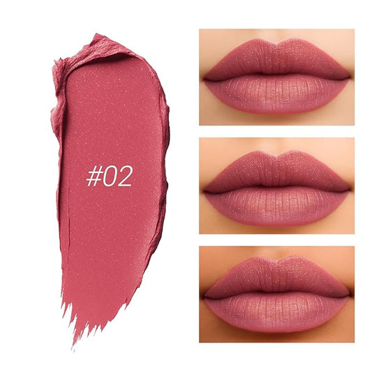 Erinde Matte Shimmer Lipstick Lip Liner Crayon for Women, 24 Hour Lipstick Lip Liner Pencil, Neutral Lipliner Waterproof Long Lasting Smudge Proof, Vegan & Cruelty-Free, C02 Mauve Rose