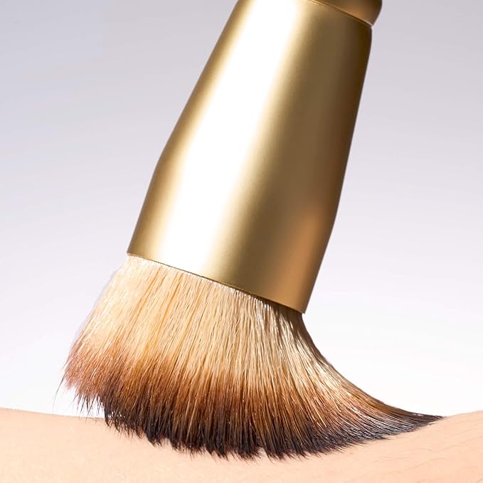 LAURA GELLER NEW YORK The Wonder Brush - Makeup Brush with Wooden Handle - Cream & Liquid Blush - Even Application and Blending
