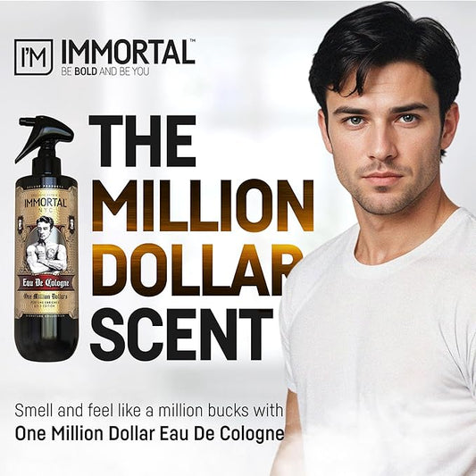 One Million Dollars After Shave Spray Body/Face 17oz. Premier Men's Cologne, - Exclusive Barbers - Softens Skin - Refreshes/disinfects and Relieves Face and Skin - Moisturizing Formula After Shaving