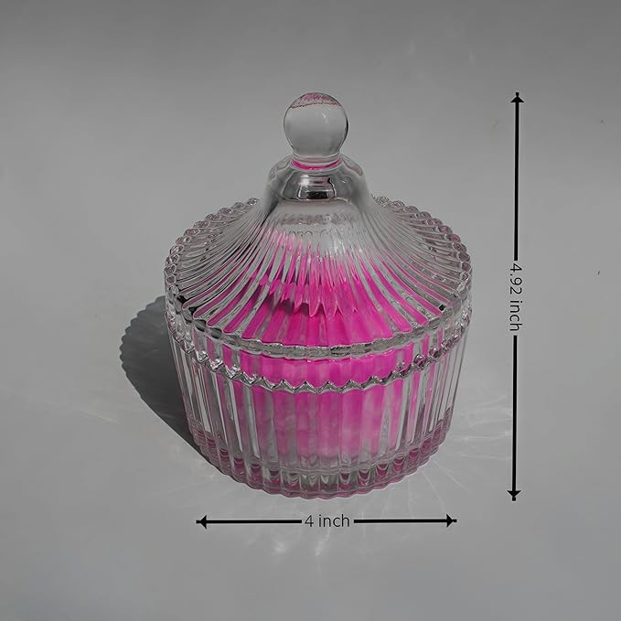 2 Pcs Large Body Powder Puff and Container Powder Container with Puff Powder Puff Crystal Container Soft Washable Reusable Velour Face Body Glitter Powder Puff Wet Dry Makeup (Amber Simple)