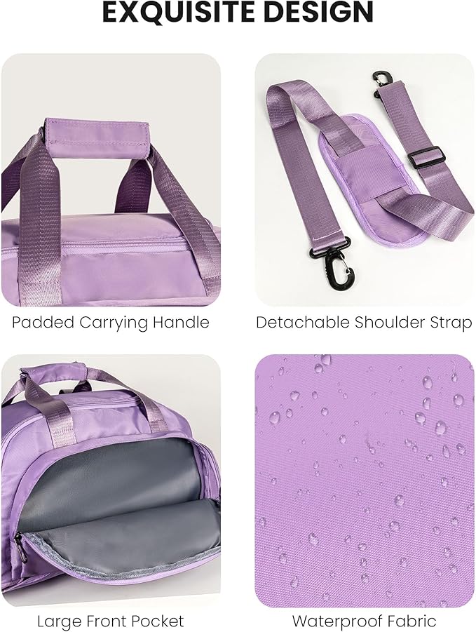 Girl Gifts for 16-18, Initial Gym Bags with Shoe Compartment, Dance Bag for Girls, Monogram Kid Overnight Bags, Ballet Sport Gymnastics Cheer Travel Duffle Tote (Letter N)