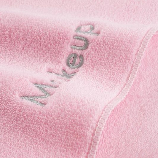 Arkwright Makeup Towels - Pack of 6 - Ultra Soft & Gentle Microfiber Coral Fleece Washcloth Face Make Up Remover, Reusuable Eraser Cloth Essentials for Hosts & Artists, 13 x 13 in, Pink