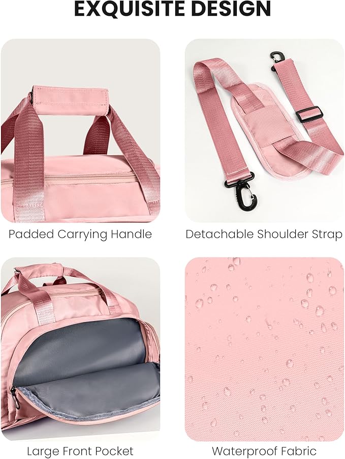 Gifts for Teenage Girls, Initial Gym Bags with Shoe Compartment, Dance Bag for Girls, Monogram Kid Overnight Bags, Ballet Sport Gymnastics Cheer Travel Duffle Tote (Letter K)