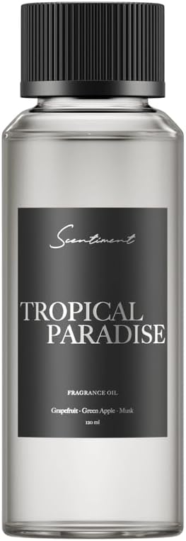 Scentiment Diffuser Oil - Tropical Paradise | Aromatherapy Fragrance Inspired by 5-Star Hotels | Luxurious Scent with Notes of Grapefruit, Green Apple, Musk (120 mL)