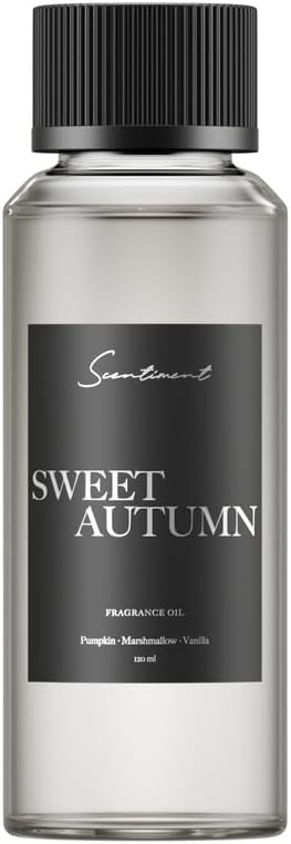 Scentiment Diffuser Oil - Sweet Autumn Fall Collection | Aromatherapy Home Fragrance | Luxurious Scent with Notes of Pumpkin, Marshmallow, Vanilla (120ml)