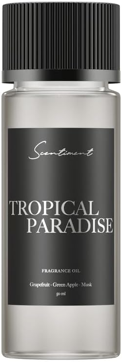 Scentiment Diffuser Oil - Tropical Paradise | Aromatherapy Fragrance Inspired by 5-Star Hotels | Luxurious Scent with Notes of Grapefruit, Green Apple, Musk (50 mL)