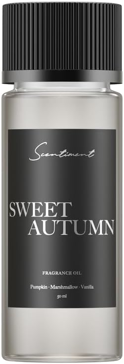 Scentiment Diffuser Oil - Sweet Autumn Fall Collection | Aromatherapy Home Fragrance | Luxurious Scent with Notes of Pumpkin, Marshmallow, Vanilla (50ml)