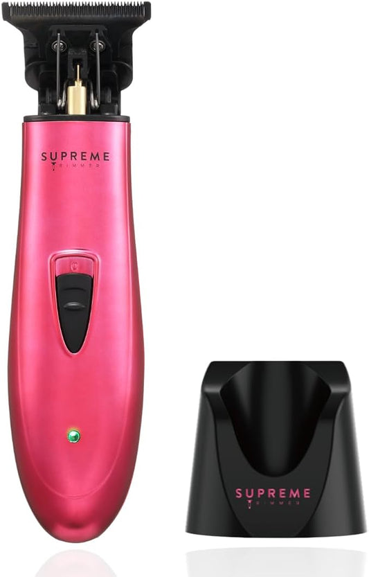 Supreme Trimmer T-Shaper ST5205 | Professional Barber Trimmer Hair Clippers for Men | Cordless Hair Trimmer Zero Gapped Liner Beard Trimmer | Pink DLC
