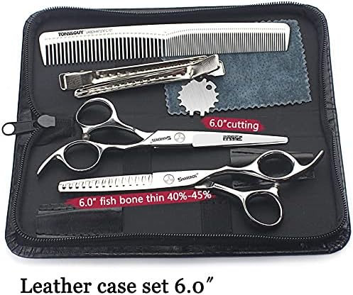 6/6.5 inch professional hair hairdresser hair thinning scissors hairdressing tools barber scissors (6-inch 2pc-B)