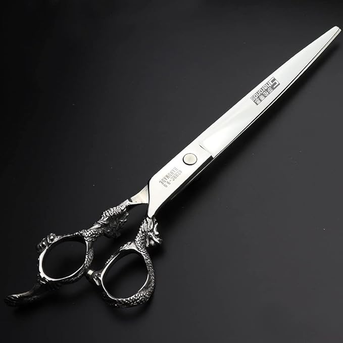 Hair scissors Professional hair scissors Japanese hair scissors 440C stainless steel/rose razor [scissors bag is a gift (9 inch flat)