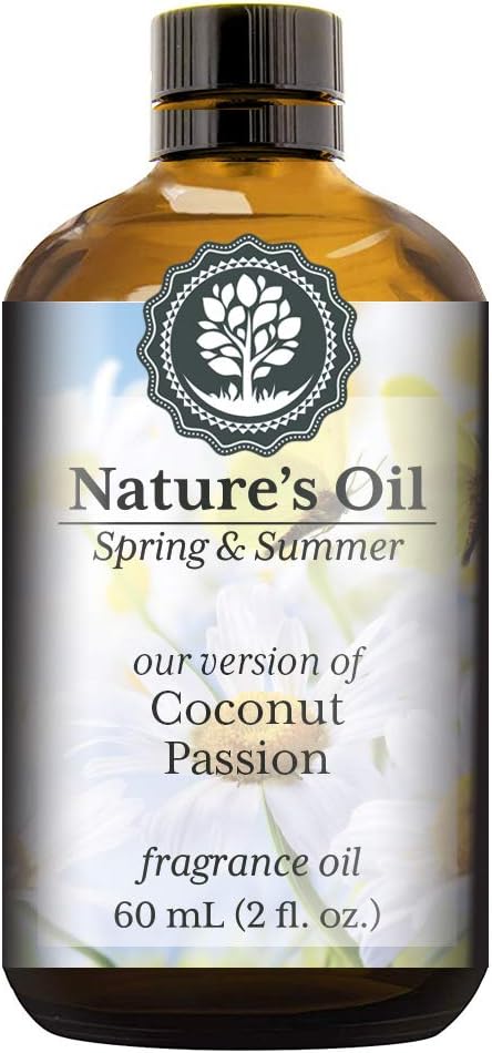Coconut Passion Fragrance Oil (60ml) for Diffusers, Soap Making, Candles, Lotion, Home Scents, Linen Spray, Bath Bombs, Slime