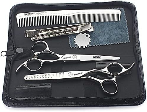 6/6.5 inch professional hair hairdresser hair thinning scissors hairdressing tools barber scissors (6-inch 2pc-B)