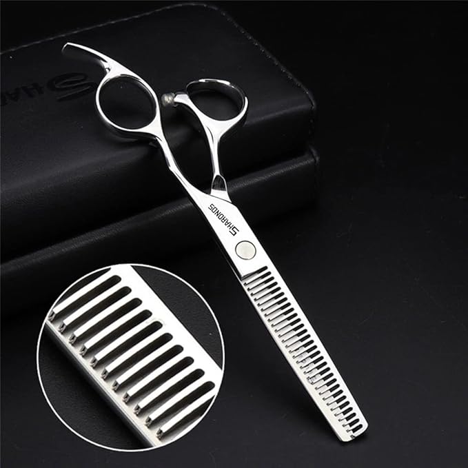 6/6.5 inch professional hair scissors hairdresser hair thinning scissors hairdressing tools barber scissors (6 inch teeth-B)