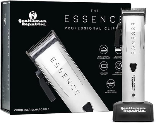 Gentlemen Republic Essence Professional Hair Clipper for Men, Hair Cutting with 120 Minutes Runtime, Cordless with Magnetic Linear Motor - Perfect for Hair Clipping & Trimming