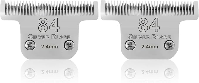 2 Pcs 84 Detachable Replacement Blades,compatible with oster Classic 76/Star-Teq/Power-Teq andi A*dis AGC,BDC,BGC,MBG Series Clippers,3/32-Inch Cut Length For Dogs and Medium-Size Animals