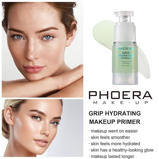 PHOERA Primer,Pore Shrink Wrinkles Remove Fine Lines Hydration Oil Control Pro Makeup Primer. B-18ML