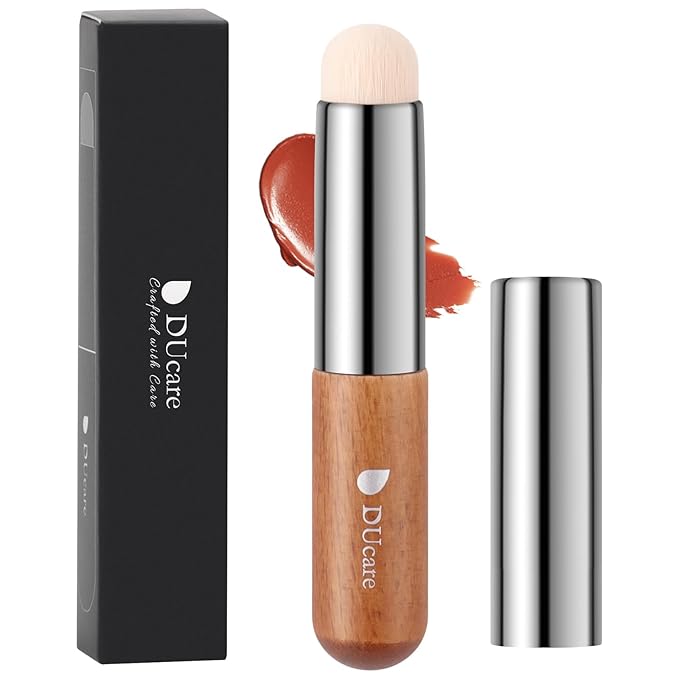 DUcare Lip Brush Lip Smudge Brush With Cap Mini Lip Makeup Brush Multi-purpose Makeup Blending Brush for Home and Travel