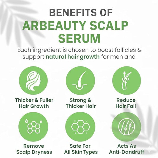 Scalp Hair Growth Serum -Thicker and Fuller Looking Hair - Paraben Smell Free- Nourishing Formula with Rosemary Biotin Caffeine Red Clover Hair Regrowth Treatment for Women Men - 1 Fl.Oz