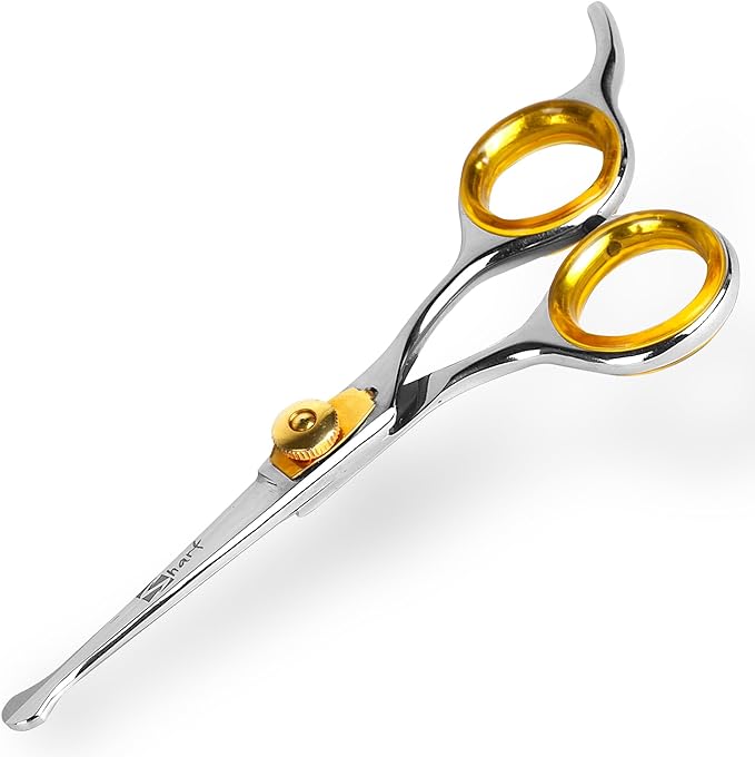 Sharf Gold Touch 4.5 Inch 440c Japanese Stainless Steel Pet Grooming Scissor with Round tip and Ballpoint for Safety