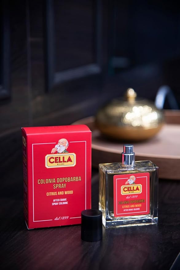 Cella Milano Aftershave Spray Cologne Citrus & Wood – Refreshing Italian After Shave with Long-Lasting Fragrance – Invigorating Natural Scent – Post Shave Splash for Men – 100ml Glass Bottle