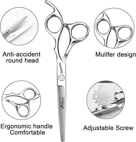 6/6.5 inch professional hair scissors hairdresser hair thinning scissors hairdressing tools barber scissors (6 inch flat)